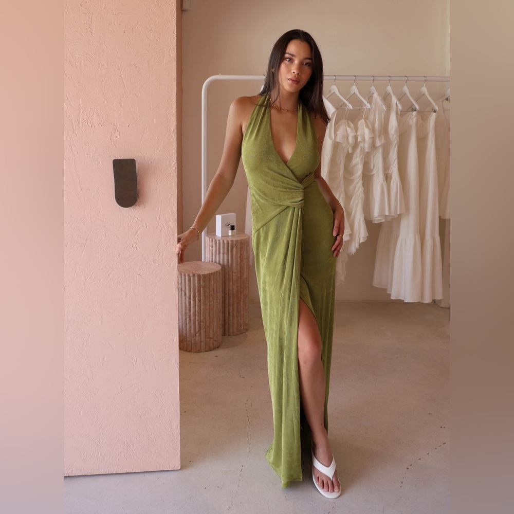 Tojha Tamsin Dress In Green Tea